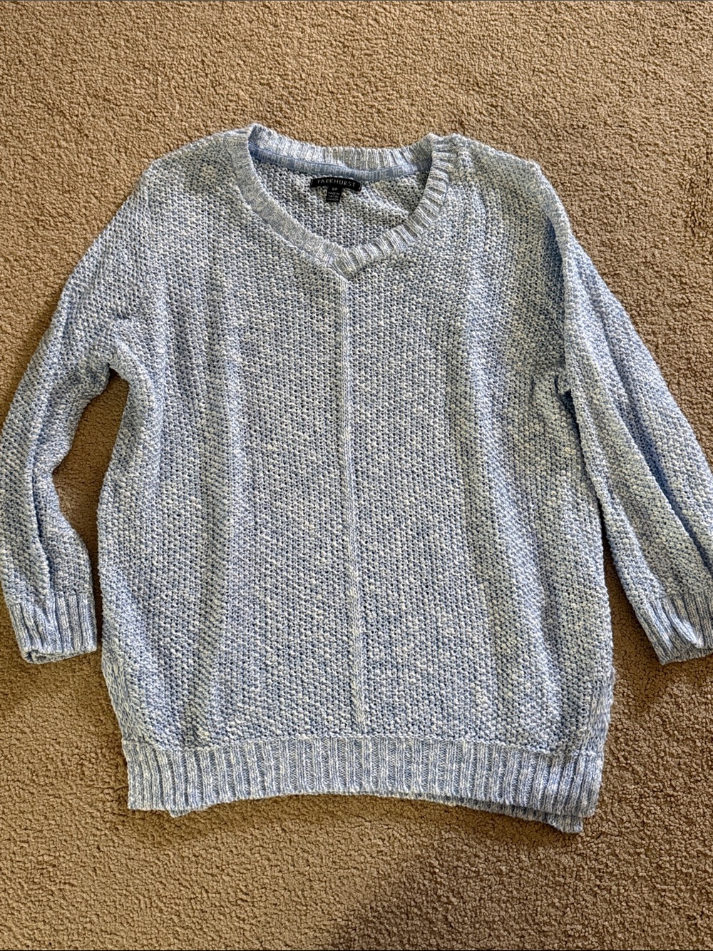 Parkhurst blue and white summer sweater. Size S